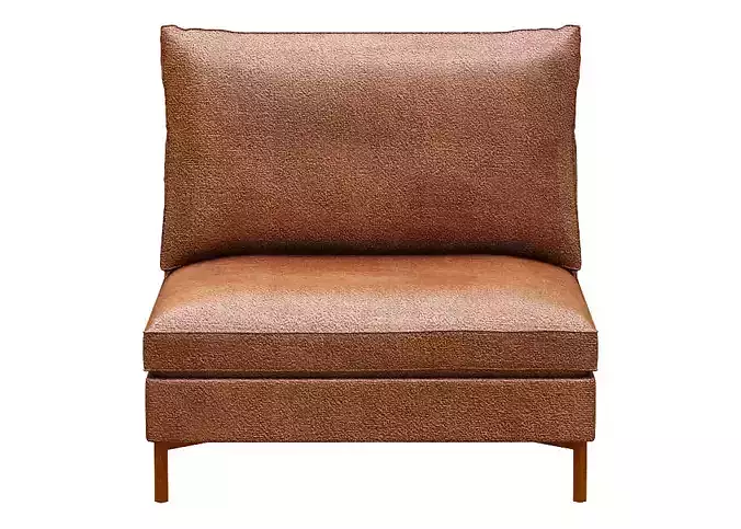 Armchair tan leather lounge chair