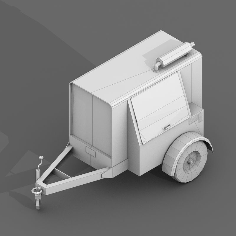 Industrial Vehicles Pack Low-poly 3D model_26