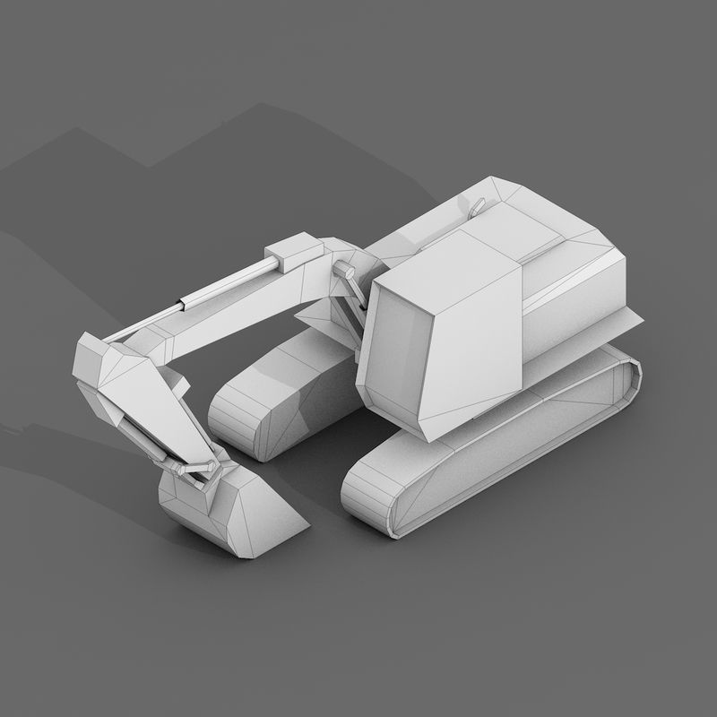 Industrial Vehicles Pack Low-poly 3D model_10