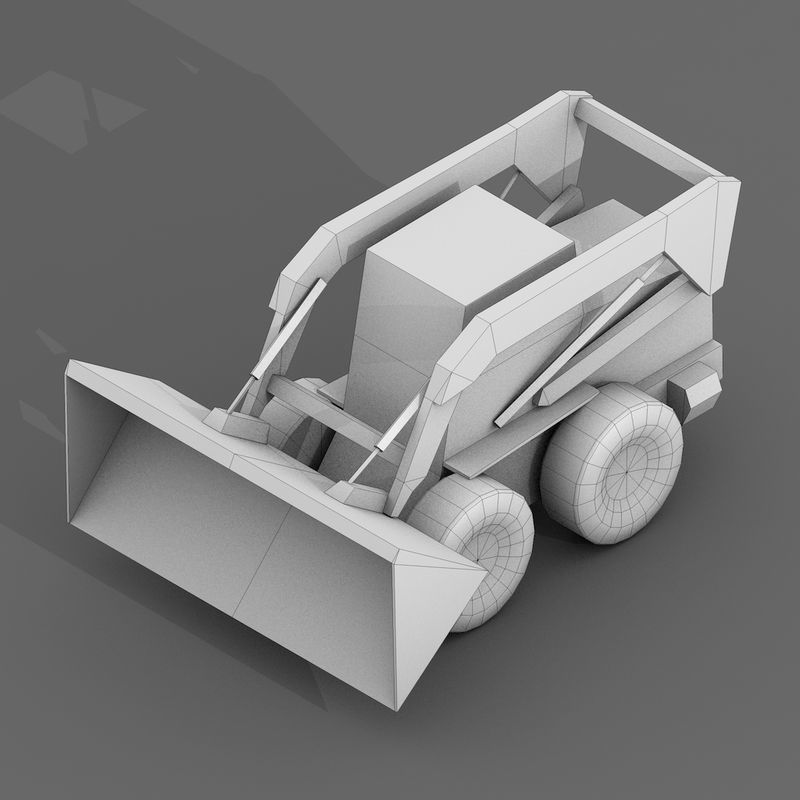 Industrial Vehicles Pack Low-poly 3D model_14