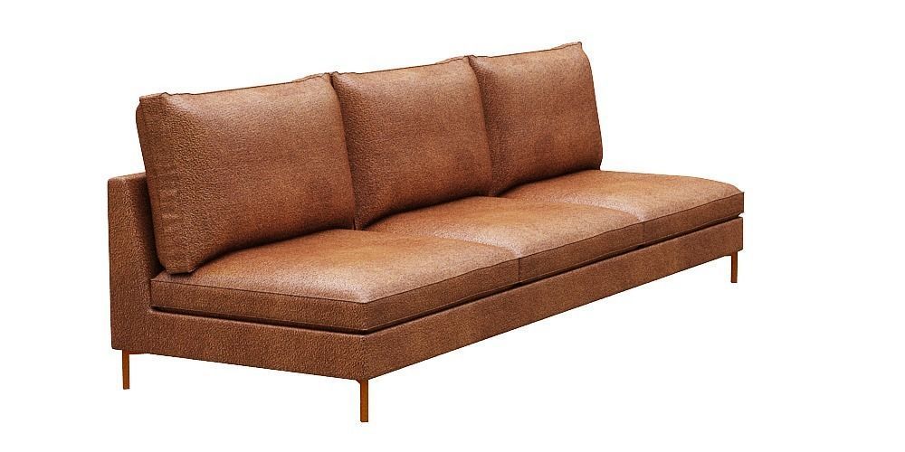Sofa 3 seater  Low-poly 3D model_2