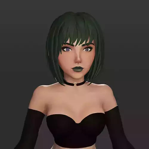 3D Handpainted High Poly Beautiful Girl Character Female Mesh