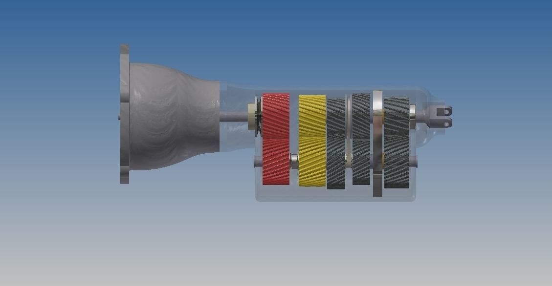 Transmission with Torque Convertor 3D print model_9