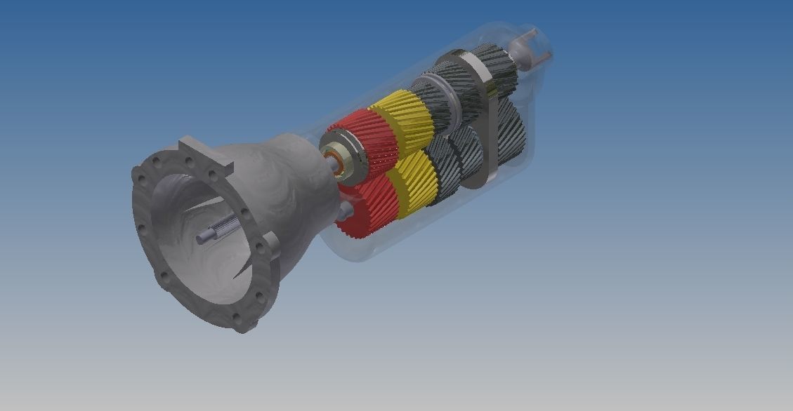 Transmission with Torque Convertor 3D print model_17