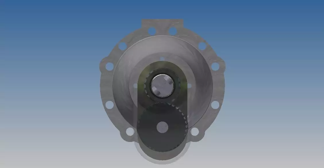 Transmission with Torque Convertor 3D print model_0