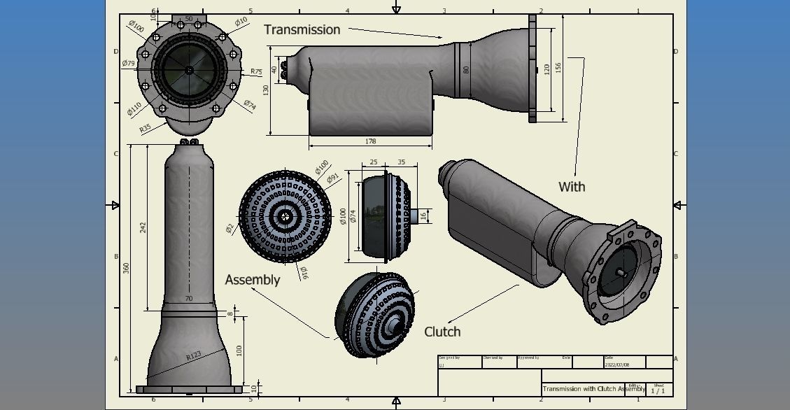 Transmission with Torque Convertor 3D print model_15