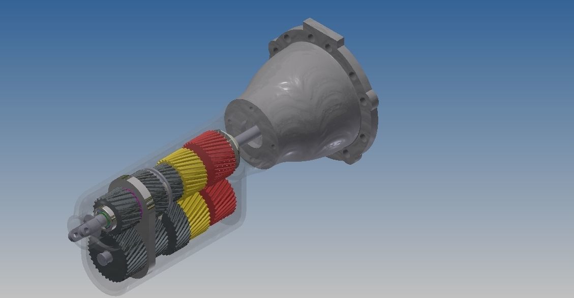 Transmission with Torque Convertor 3D print model_10