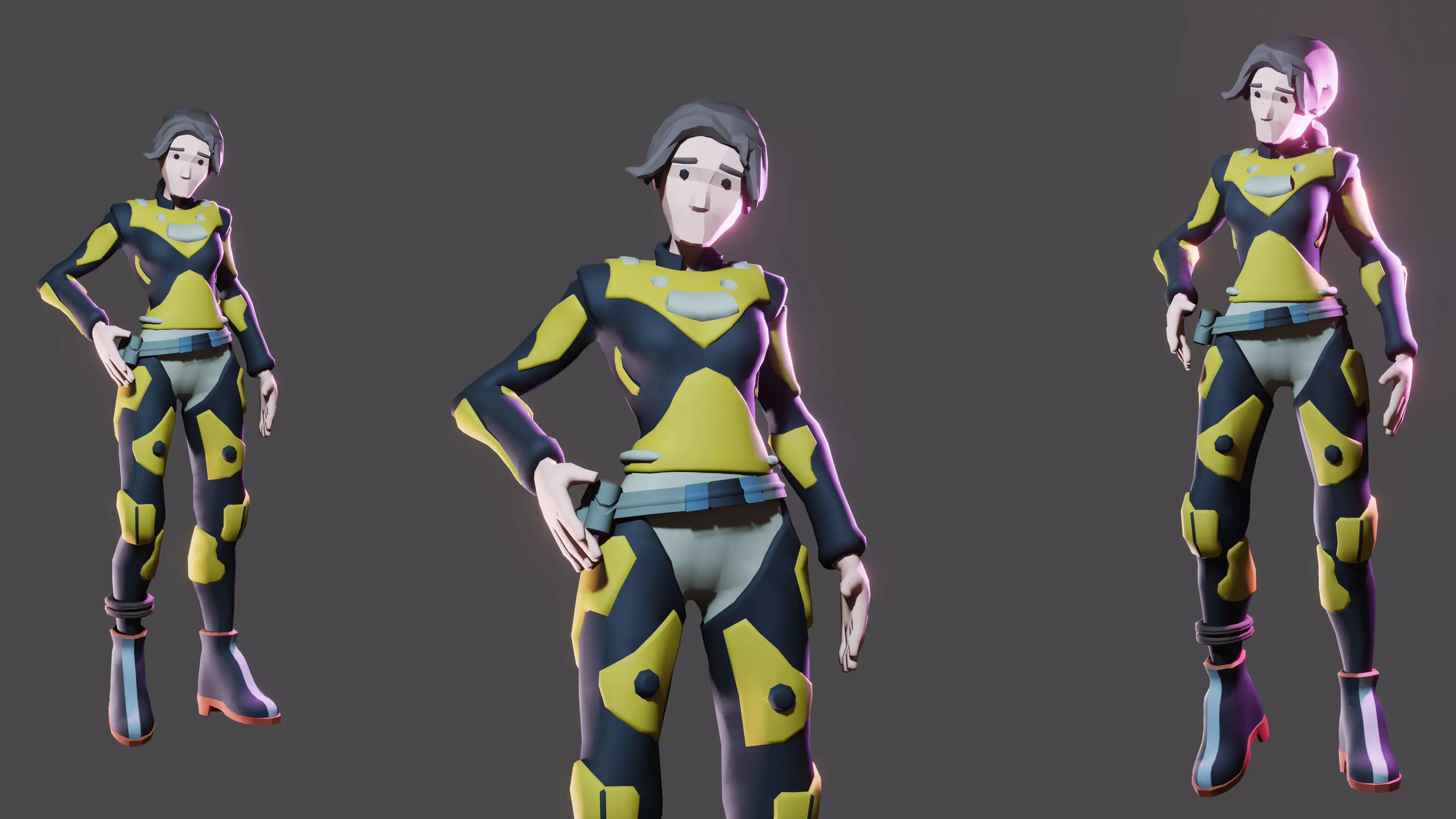 Polygon Sci-Fi Characters Low-poly 3D model