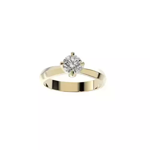 Solitaire rings with modern cross head 3D print model