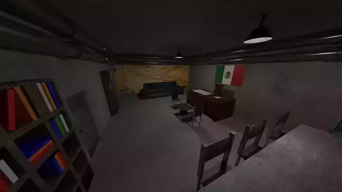 Military Bunker - Mexican Low-poly 3D model