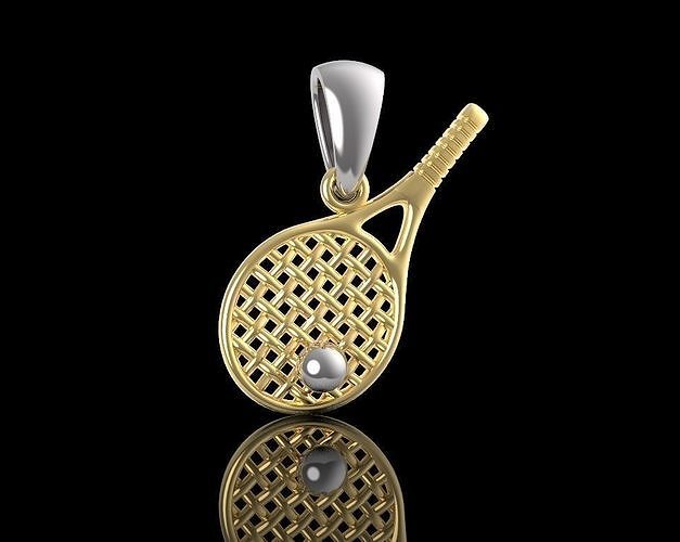 Tennis racquet pendant  3D print model