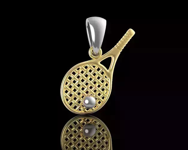 Tennis racquet pendant  3D print model