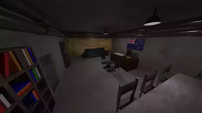 Military Bunker - New Zeland Low-poly 3D model