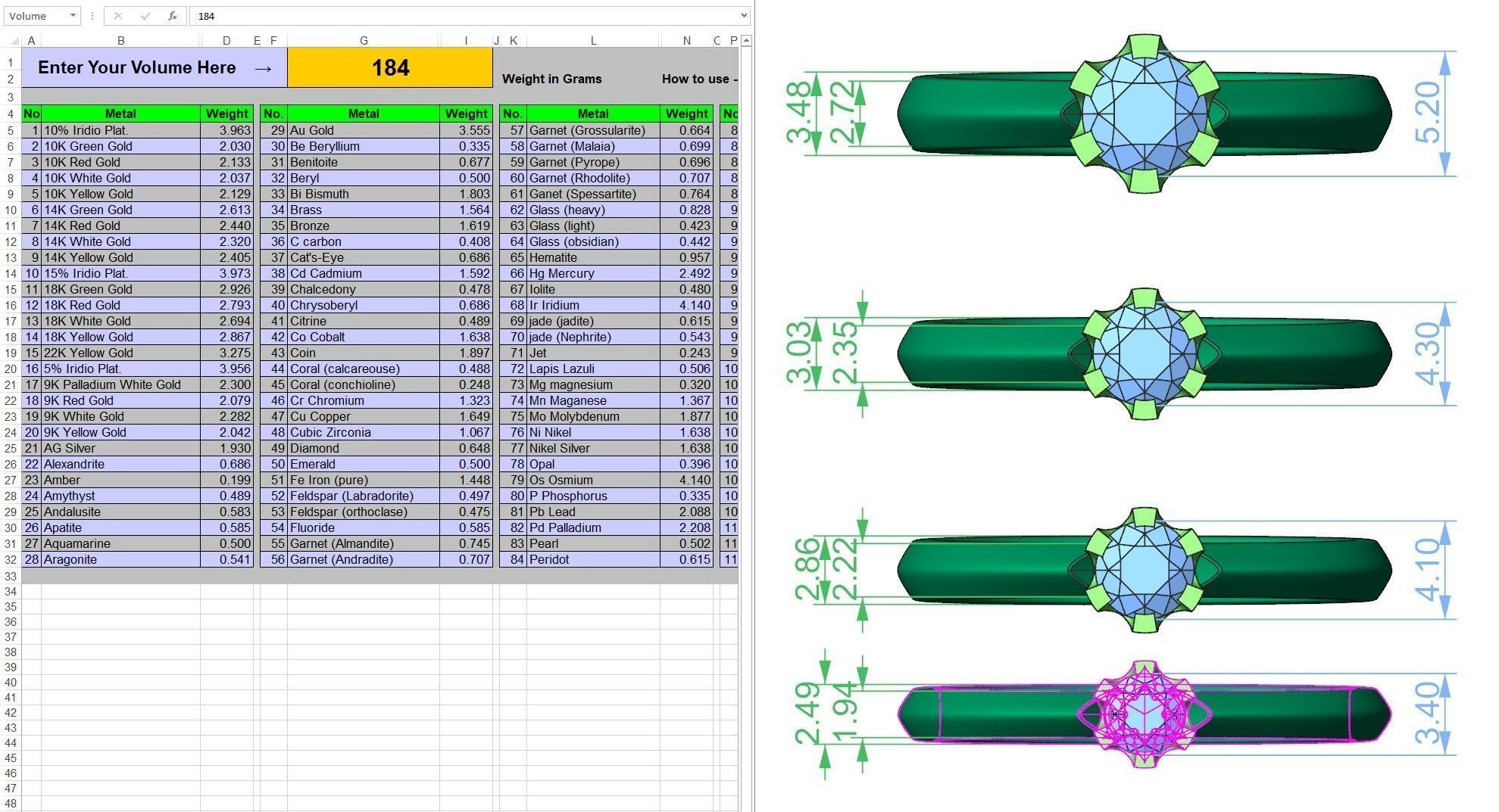 Solitaire rings flower style 3D print model_12