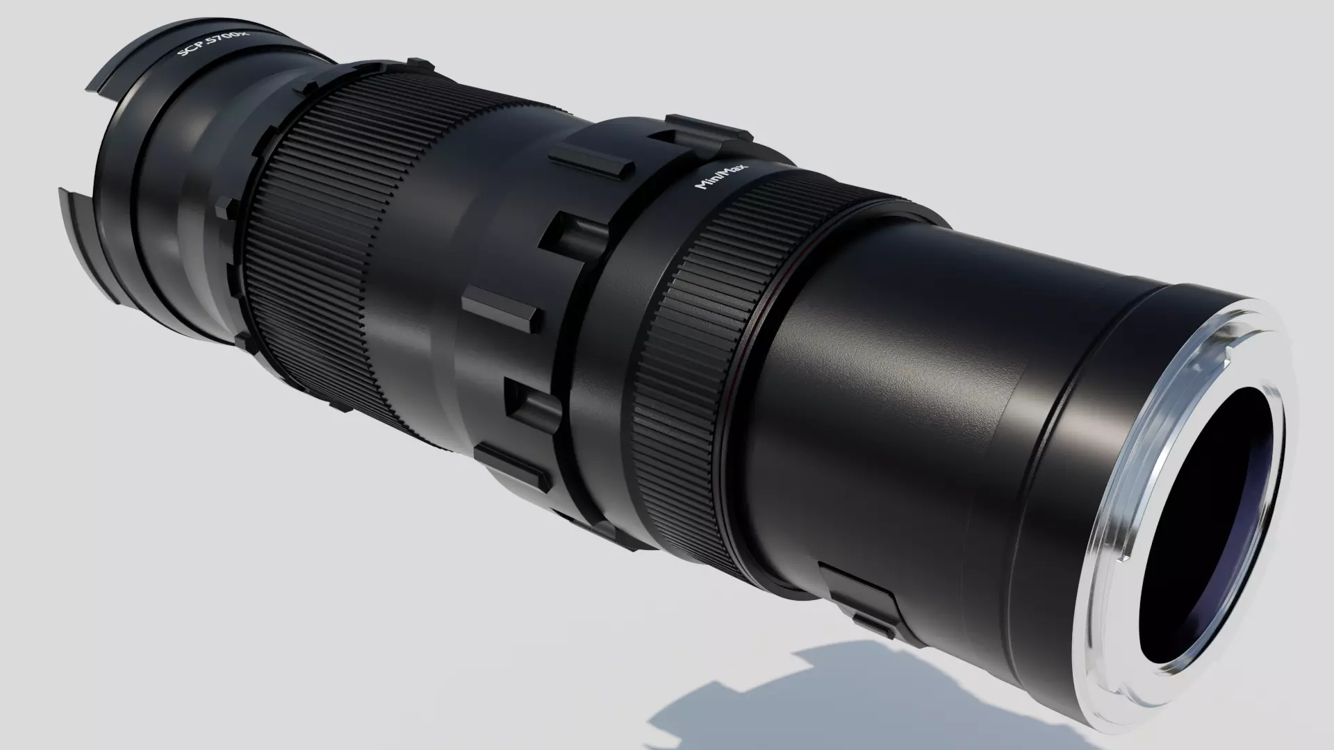 Camera Lens Custom Low-poly 3D model_0