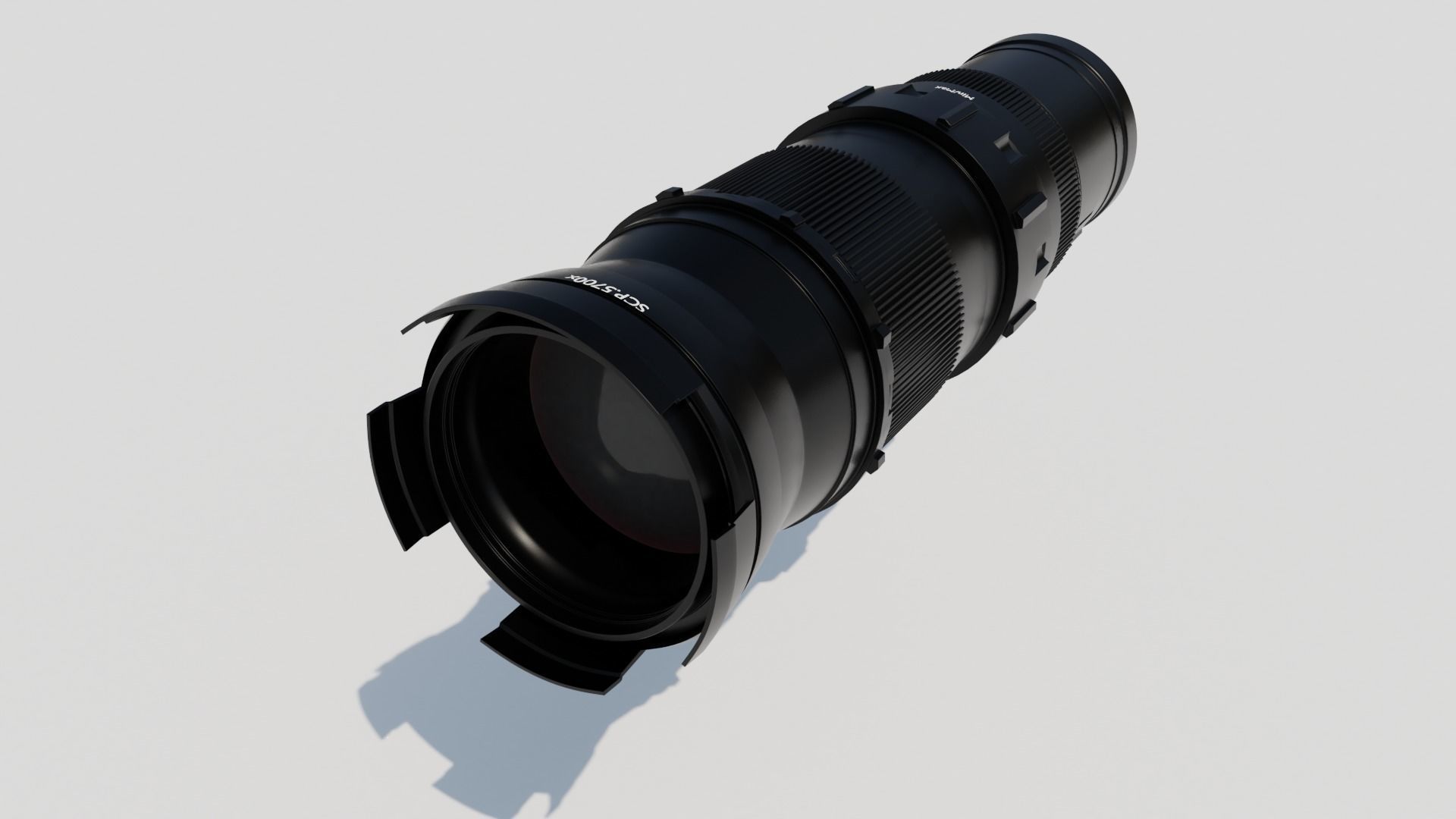 Camera Lens Custom Low-poly 3D model_2