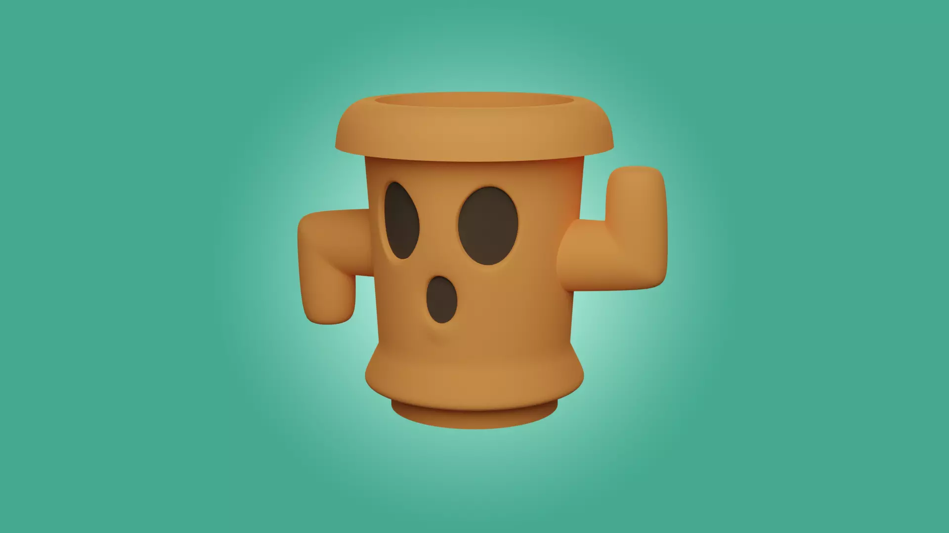 Gyroid Plant Pot 3D print model_0