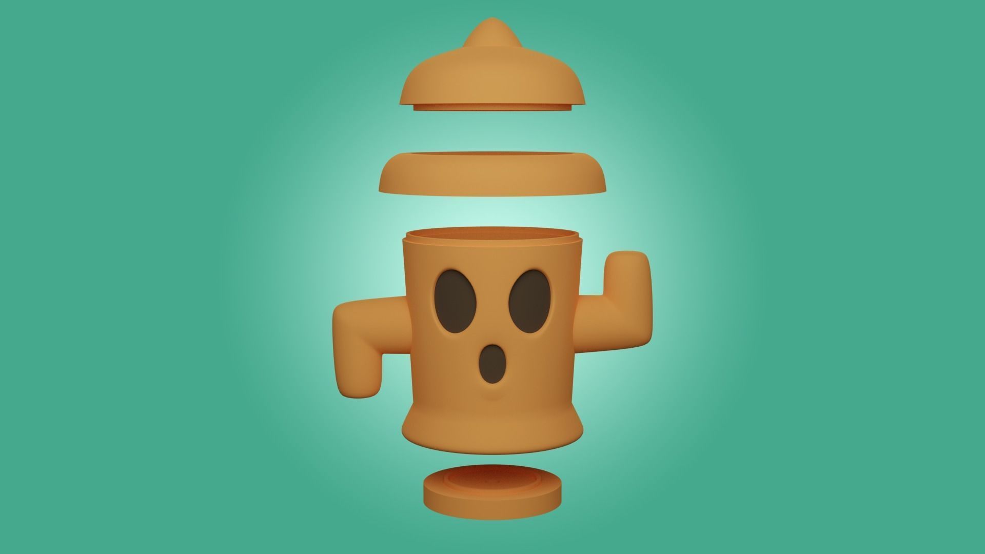 Gyroid Plant Pot 3D print model_1