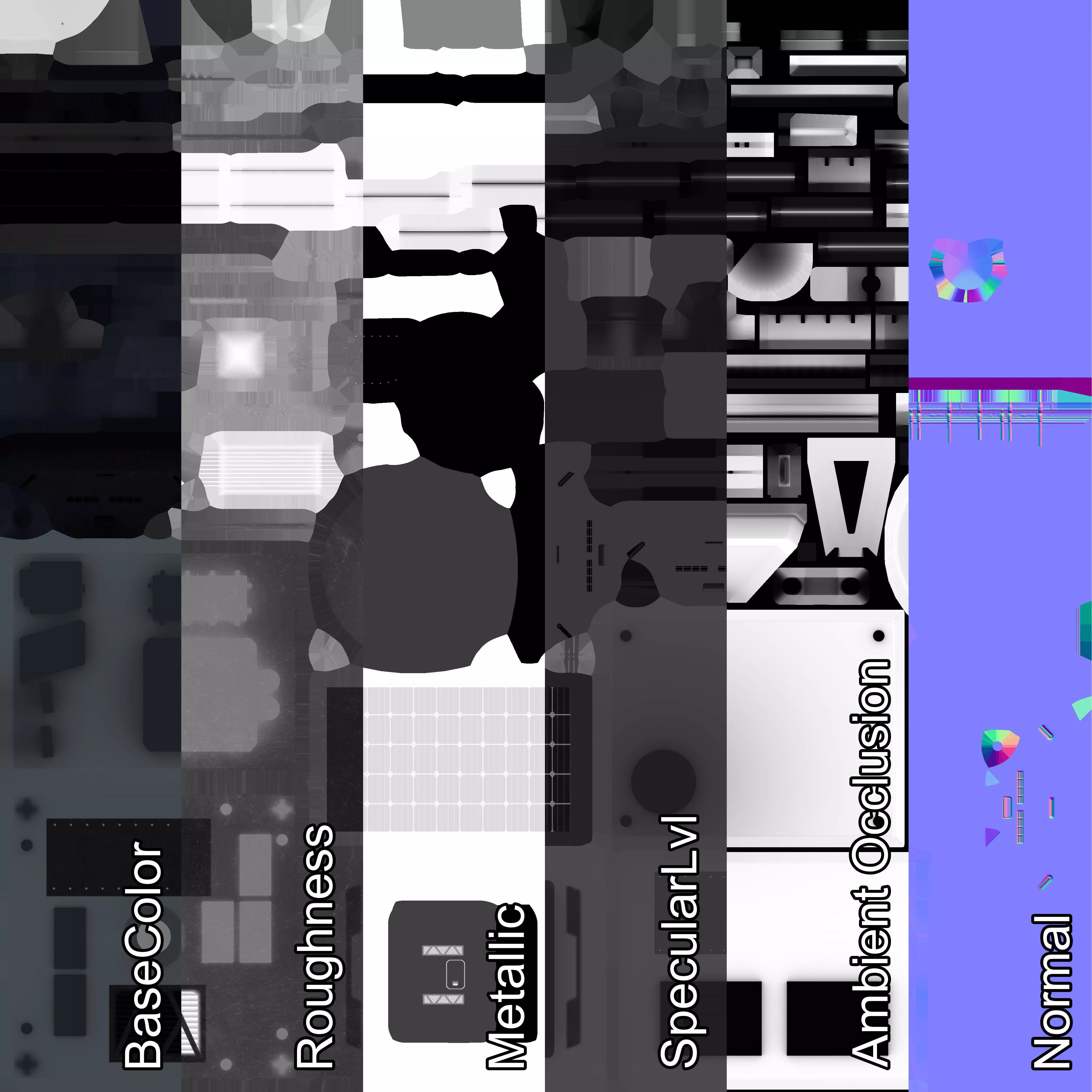 Surveillance Satellite Low-poly 3D model_15