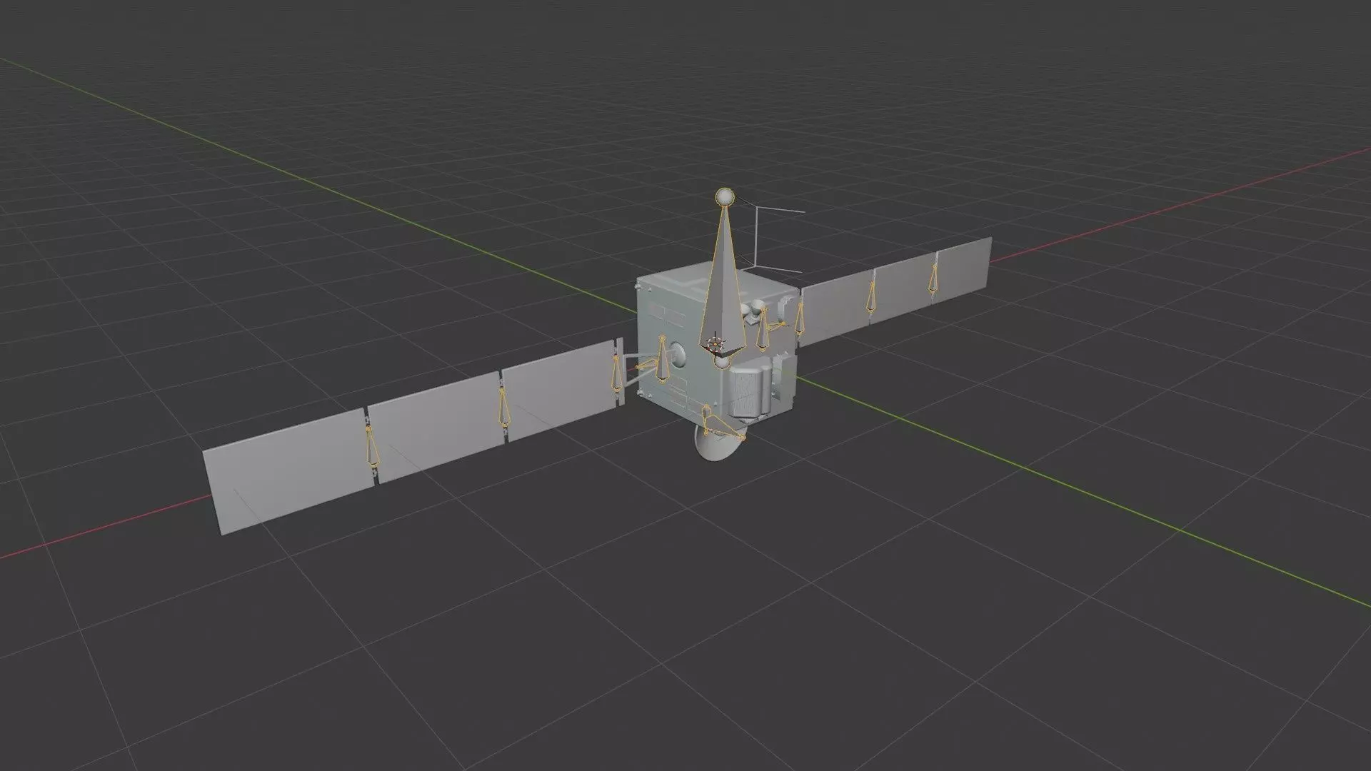 Surveillance Satellite Low-poly 3D model_13