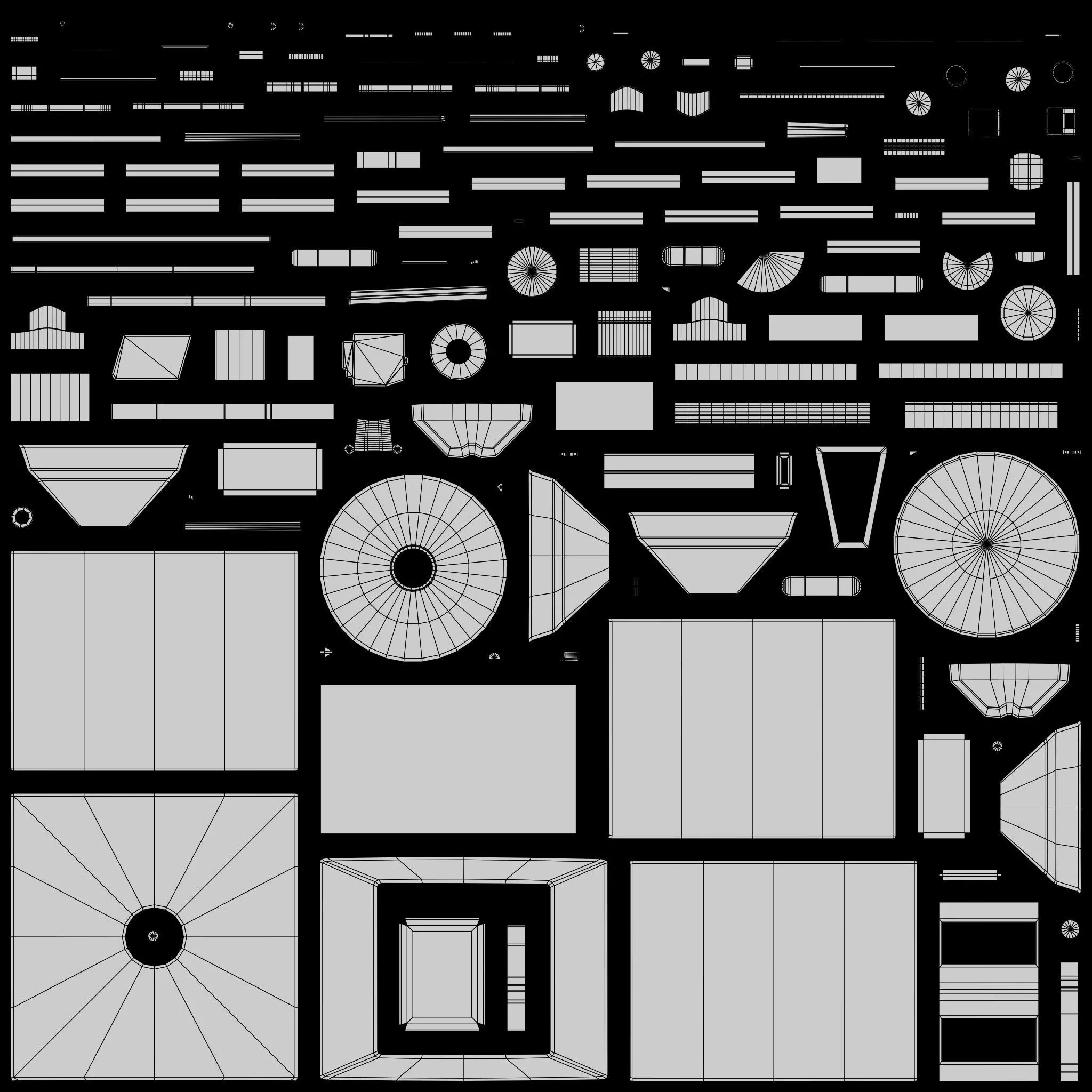 Surveillance Satellite Low-poly 3D model_16