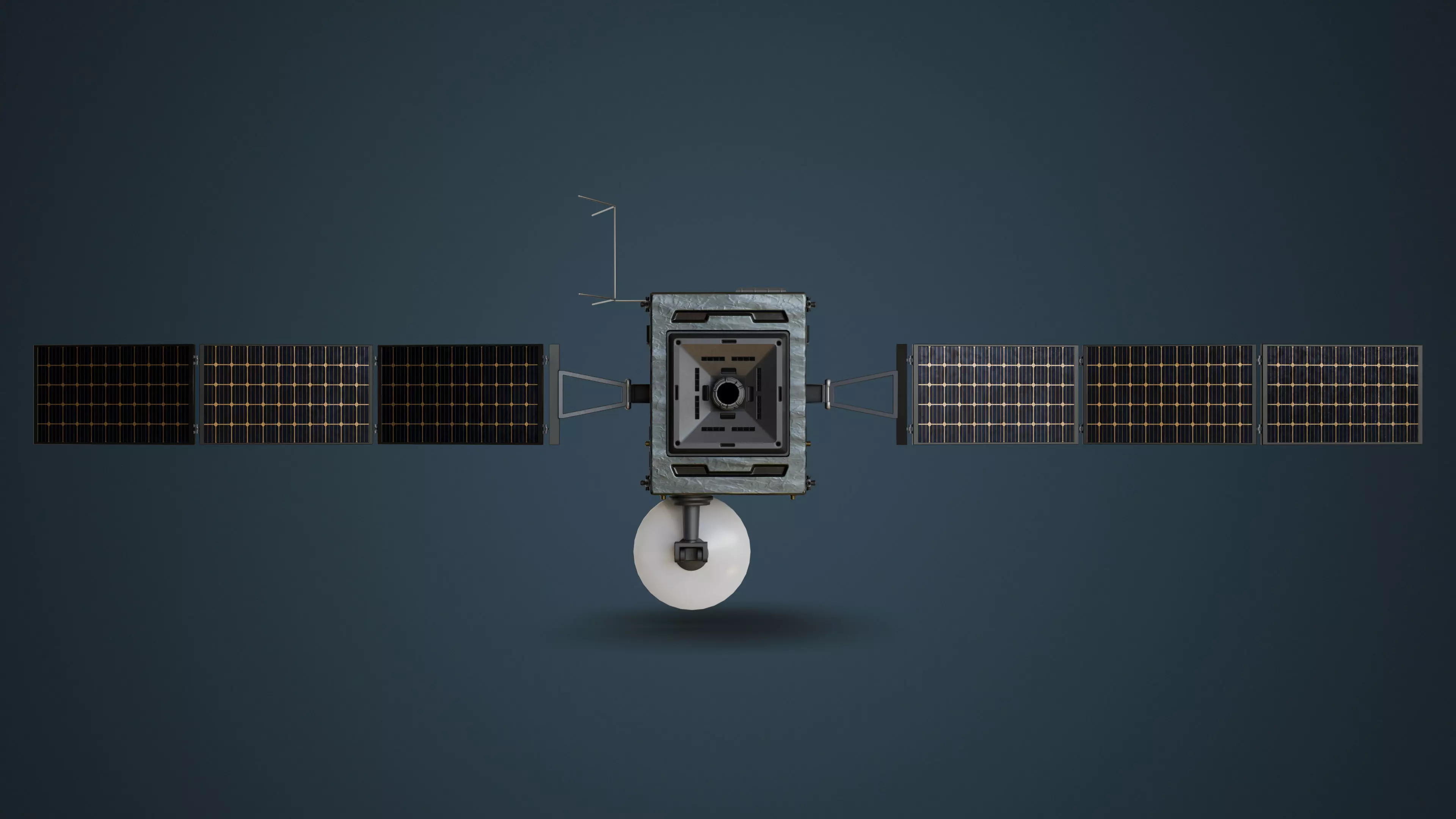 Surveillance Satellite Low-poly 3D model_8