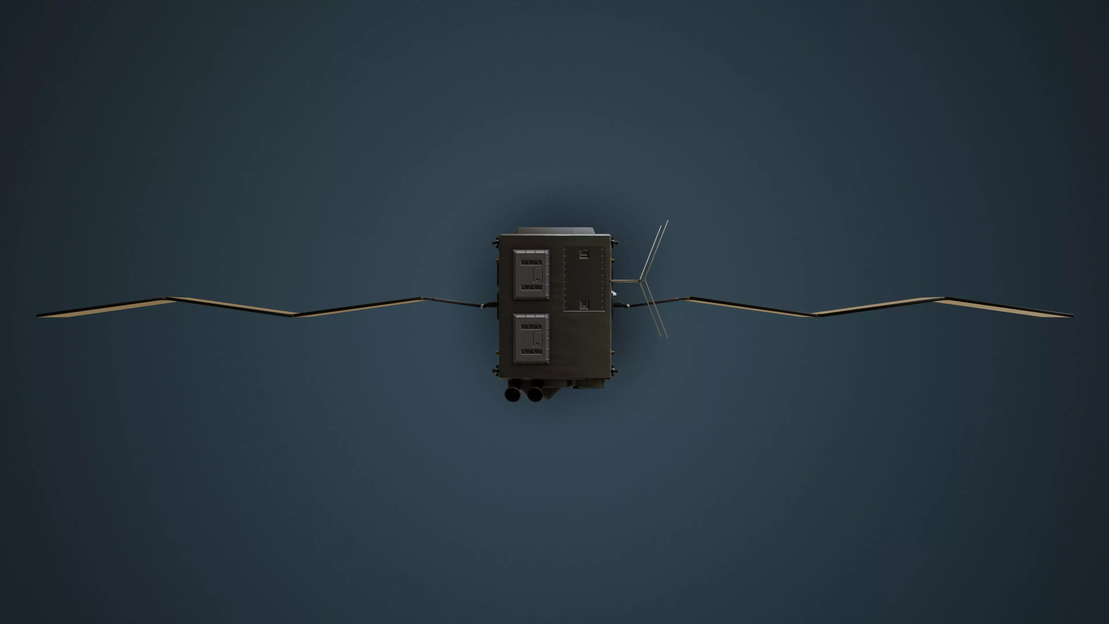 Surveillance Satellite Low-poly 3D model_9