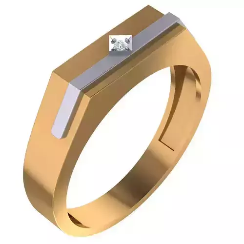Men ring with diamond