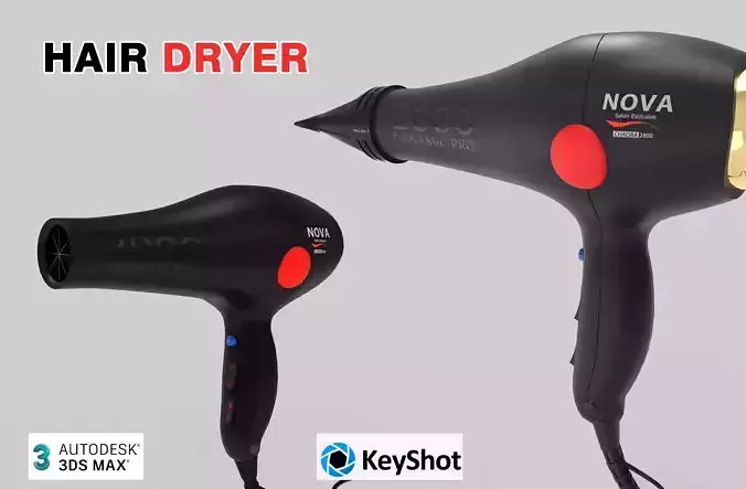  Hair Dryer  | 3D model - 3D model önizlemesi