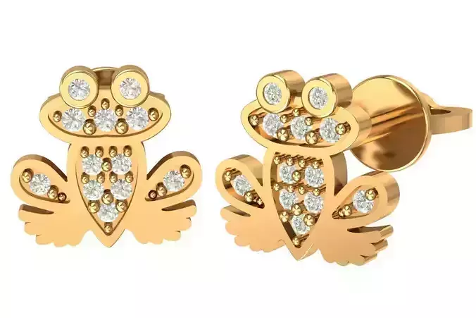 Pretty frog earrings