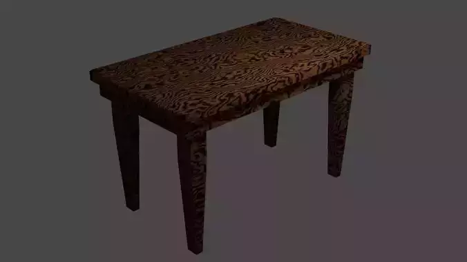 Table wooden with pattern