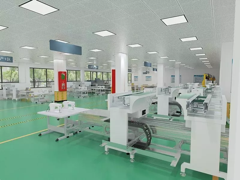 Protective Mask Production Workshop 3D model_0