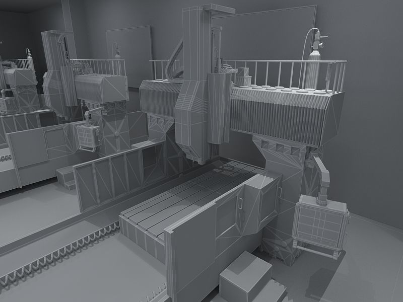 Protective Mask Production Workshop 3D model_33