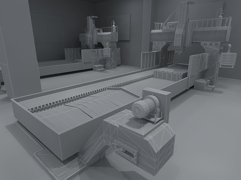 Protective Mask Production Workshop 3D model_32