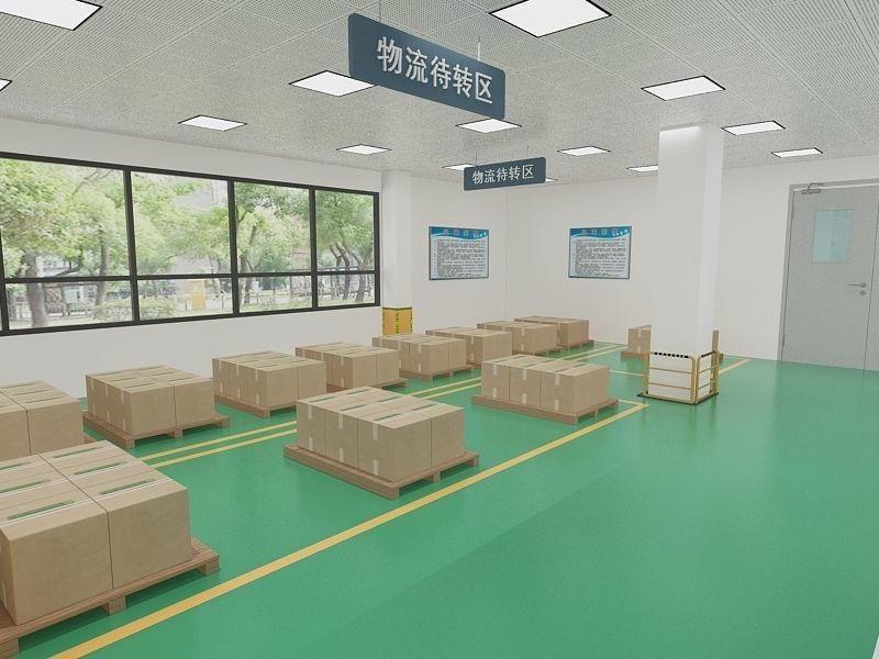 Protective Mask Production Workshop 3D model_14