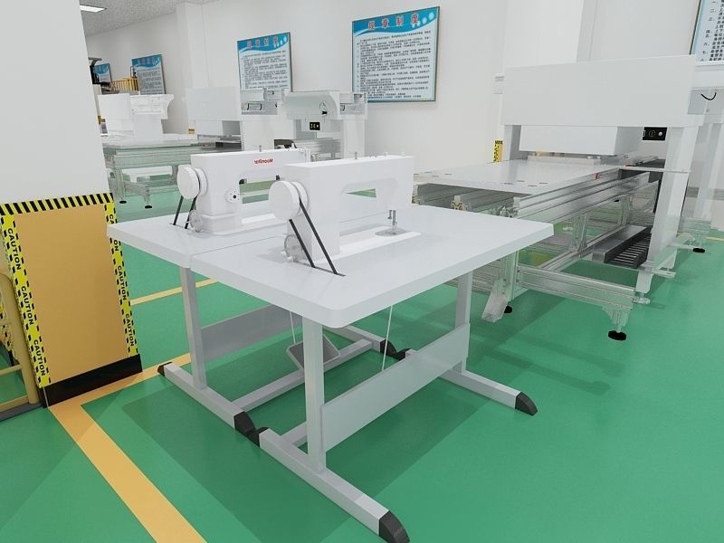 Protective Mask Production Workshop 3D model_18