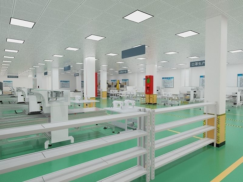 Protective Mask Production Workshop 3D model_3