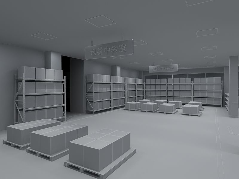 Protective Mask Production Workshop 3D model_31