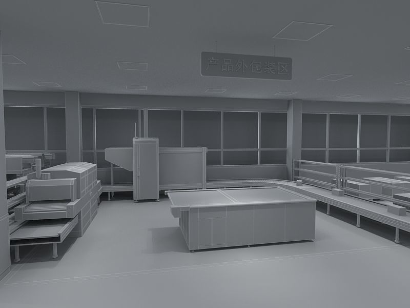 Protective Mask Production Workshop 3D model_29