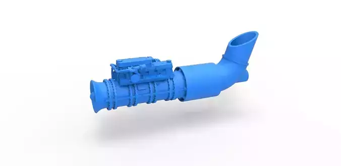 Jet engine 5 Scale 1 to 25 3D print model