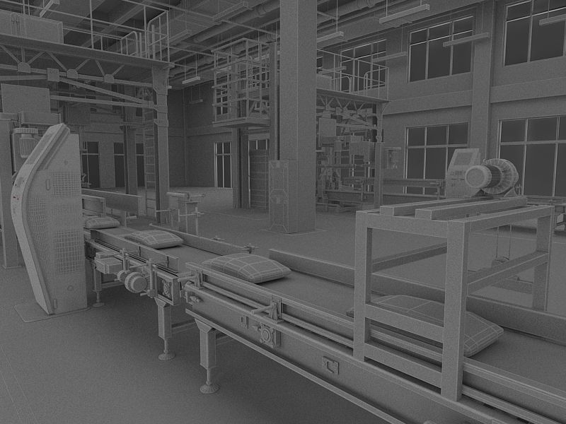 Industrial Production Workshop 3D model_35