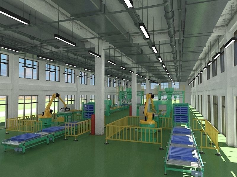 Industrial Production Workshop 3D model_3