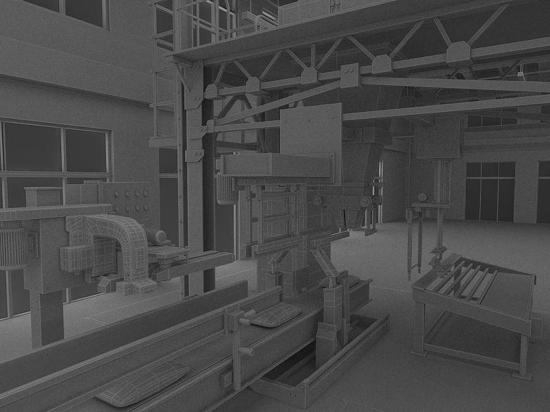 Industrial Production Workshop 3D model_36