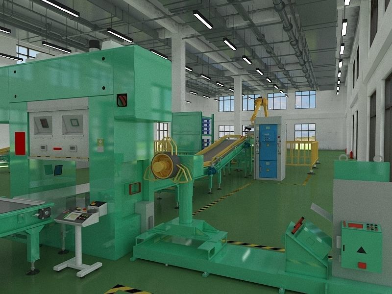 Industrial Production Workshop 3D model_16