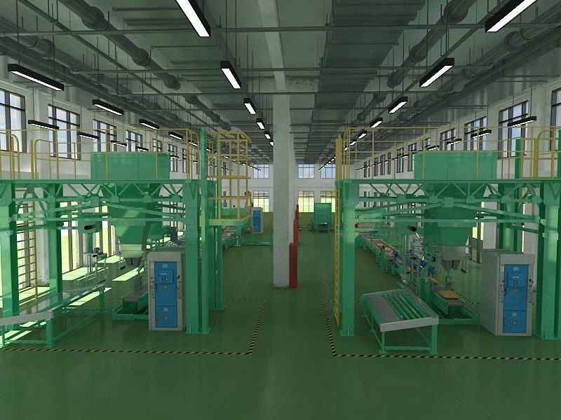 Industrial Production Workshop 3D model_1