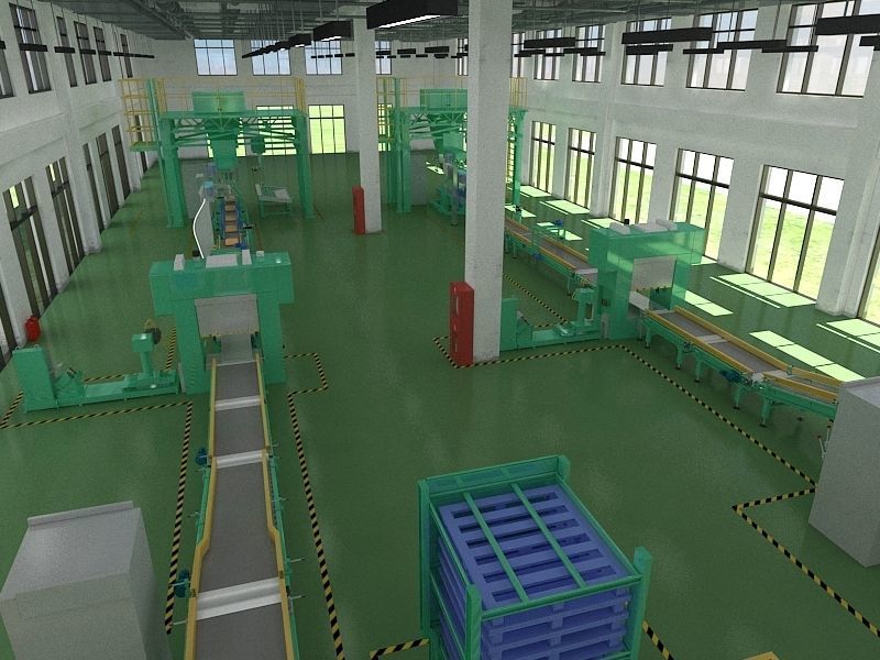 Industrial Production Workshop 3D model_7