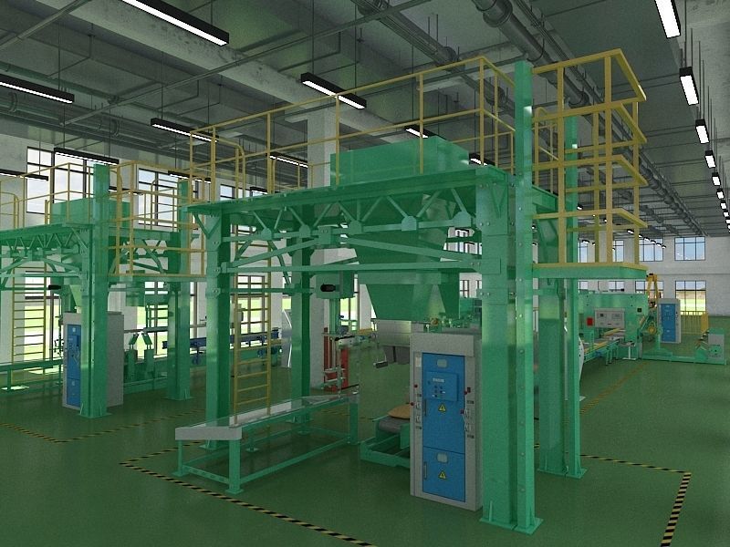 Industrial Production Workshop 3D model_2