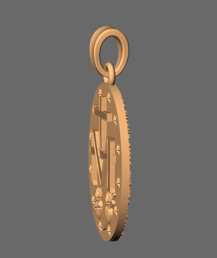 Medalha Milagrosa Nossa Senhora das Gracas 3D print model_5