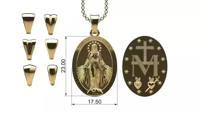 Medalha Milagrosa Nossa Senhora das Gracas 3D print model