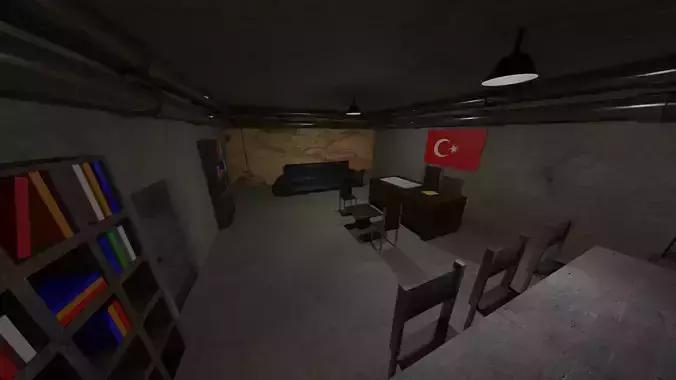 Military Bunker - Turkey Low-poly 3D model
